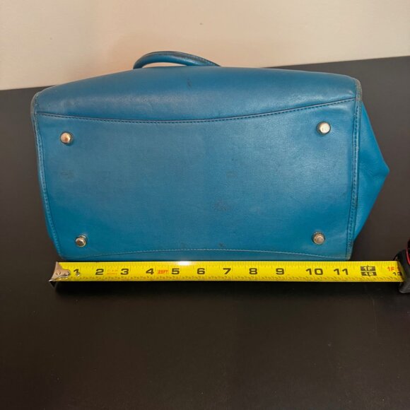 Coach Crosby Carryall Turquoise Leather Handbag - Picture 5 of 13